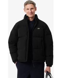 Lacoste - Water-Repellent Hooded Down Jacket - Lyst