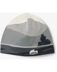 Lacoste - Sport Landscape Print Fleece Beanie - Lyst