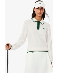 Lacoste - Polo Collar Stretch Golf Sweater - Lyst