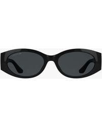 Lacoste - Plissé Oval Glasses - Lyst