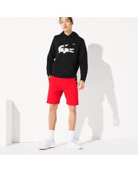 mens black lacoste shorts