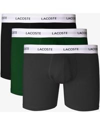 Lacoste - 3-Pack Stretch Cotton Trunks - Lyst