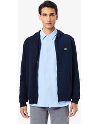 Lacoste - Classic Fit Zip-Up Fleece Sweatshirt - Lyst