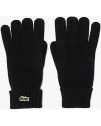 Lacoste - Wool Jersey Gloves - Lyst