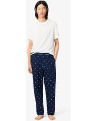 Lacoste - Printed Poplin Pajama Pants - Lyst