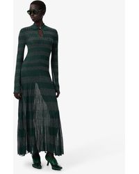 Lacoste - Runway Polo Collar Pointelle Maxi Dress - Lyst