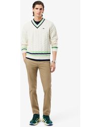 Lacoste - Slim Fit Stretch Cotton Pants - Lyst