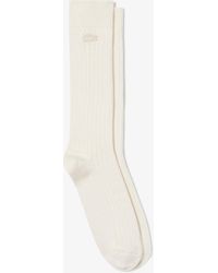 Lacoste - Runway Thick Ribbed Socks - Lyst