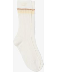 Lacoste - Runway Transparent Ribbed Socks - Lyst
