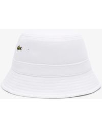 Lacoste - Piqué Bucket Hat - Lyst