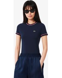 Lacoste - Contrast Accent Jersey T-Shirt - Lyst