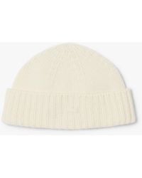 Lacoste - 3D Rib Knit Wool Beanie - Lyst