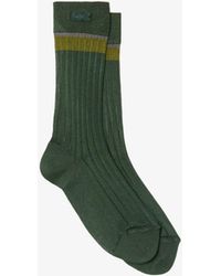 Lacoste - Runway Transparent Ribbed Socks - Lyst