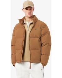 Lacoste - Water-Repellent Hooded Down Jacket - Lyst
