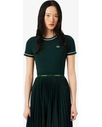 Lacoste - Contrast Trim Jersey T-Shirt - Lyst
