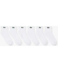 Lacoste - 6-Pack Striped Cotton Ankle Socks - Lyst