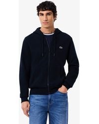 Lacoste - Zip-Up Fleece Hoodie - Lyst