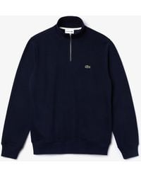 Lacoste - High-Neck Sweatshirt With Zip Closure - Lyst