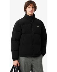 Lacoste - Water-Repellent Hooded Down Jacket - Lyst