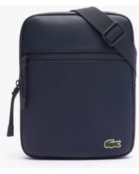 Lacoste - S Medium Lcst Zippered Petit Piqué Crossover Bag - Lyst