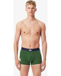 Lacoste - 3-Pack Stretch Cotton Trunks - Lyst
