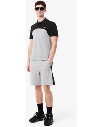 Lacoste - Cotton Fleece Colorblock Shorts - Lyst