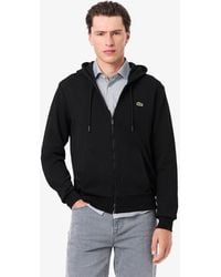 Lacoste - Classic Fit Zip-Up Fleece Sweatshirt - Lyst
