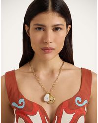 La DoubleJ - Scarab Charmed Necklace - Lyst