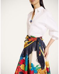 La DoubleJ - Reversible Fringe Foulard 90 - Lyst