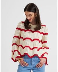 La DoubleJ - Chevron Crop Sweater - Lyst