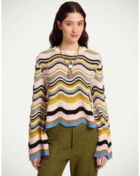 La DoubleJ - Chevron Crop Sweater - Lyst