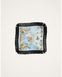 La DoubleJ - Reversible Fringe Foulard 90 - Lyst