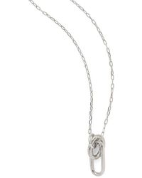 Lady Grey Mélange Necklace In Silver - Metallic