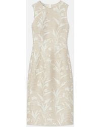 Lafayette 148 New York - Eco Flora Jacquard Cotton-silk Sheath Dress - Lyst