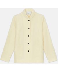 Lafayette 148 New York - Silk-linen Shawl Collar Shirt Jacket - Lyst