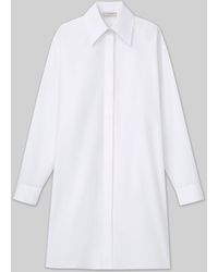 Lafayette 148 New York - Plus-size Organic Cotton Poplin Side Button Shirt - Lyst