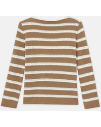 Lafayette 148 New York - Stripe Sequined Cotton & Cashmere Sweater - Lyst