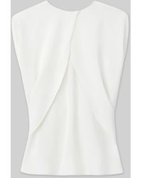 Lafayette 148 New York - Petite Responsible Finesse Crepe Convertible Shawl Blouse - Lyst