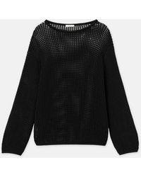 Lafayette 148 New York - Organic Cotton Block Mesh Stitch Sweater - Lyst