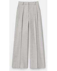 Lafayette 148 New York - Stretch Virgin Wool Pleated Wide Leg Pant - Lyst