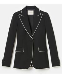 Lafayette 148 New York - Petite Responsible Finesse Crepe Piped Peak Lapel Blazer - Lyst