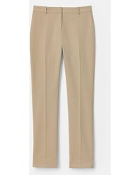 Lafayette 148 New York - Cotton Twill Cigarette Slim Ankle Pant - Lyst