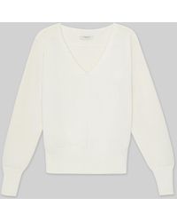 Lafayette 148 New York - Plus-size Cottonsilk Tape Wide V-neck Dolman Sweater - Lyst