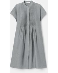 Lafayette 148 New York - Lafayette 148 Ny Petite Organic Linen Short Sleeve Shift Dress - Lyst