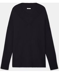 Lafayette 148 New York - Cashmere Ribbed V-Neck Sweater - Lyst