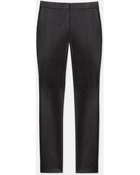 Lafayette 148 New York - Petite Nappa Lambskin Leather & Acclaimed Stretch Manhattan Cigarette Pant - Lyst