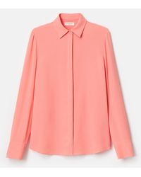 Lafayette 148 New York - Silk Georgette Button Blouse - Lyst