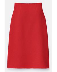Lafayette 148 New York - Organic Cotton Dobby A Line Midi Skirt - Lyst