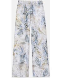 Lafayette 148 New York - Eco Fern Print Silk Twill Riverside Pant - Lyst