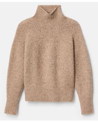 Lafayette 148 New York - Lofty Alpaca Wool Cotton Donegal Turtleneck Sweater - Lyst